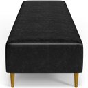Ver imagem 6 de Puff Decorativo Sala de Estar Bali W01 Pés Palito 170x60cm Couríssimo Preto - Lyam Decor