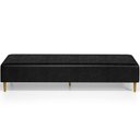 Ver imagem 3 de Puff Decorativo Sala de Estar Bali W01 Pés Palito 170x60cm Couríssimo Preto - Lyam Decor