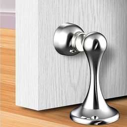 Trava Porta Piso Magnético Eco Inox Escovado - Soprano - 2