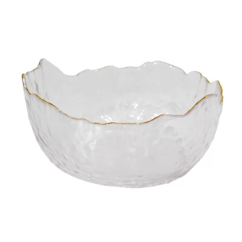 Bowl Cristal de Chumbo Martelado Borda Dourada 17 Cm Wolff