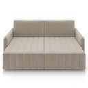 Ver imagem 6 de Sofá Cama Casal Retrátil 3 Lugares 220cm Atlas M22 Suede Bege - Mpozenato