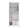 Guarda-Roupa 3 Portas 2 Gavetas Solteiro Louise Branco - 3