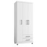 Guarda-Roupa 3 Portas 2 Gavetas Solteiro Louise Branco - 1