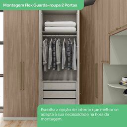 Guarda Roupa 2 Portas 3 Gavetas Seletto - 13
