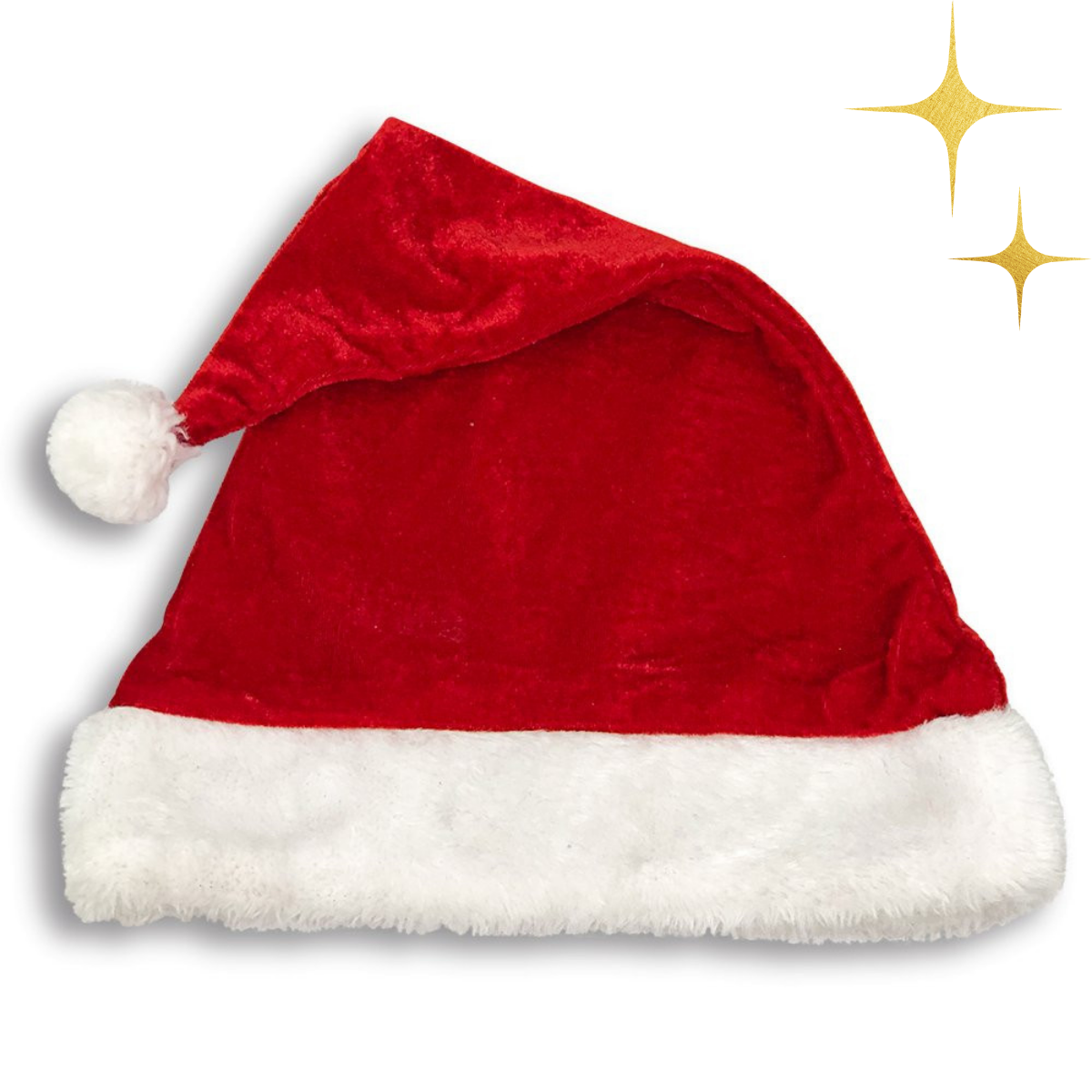 Gorro Papai Noel de Veludo Vermelho 40cm Touca de Natal - 7