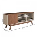 Ver imagem 5 de Rack para Tv até 50 Polegadas Trento 1 Porta Off White/freijo - Panorama Móveis