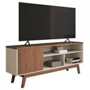 Ver imagem 3 de Rack para Tv até 50 Polegadas Trento 1 Porta Off White/freijo - Panorama Móveis