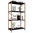 Ver imagem 1 de Estante Livreiro Steel 90cm Estilo Industrial com Pés em Aço Cobre/preto
