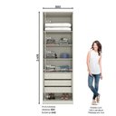 Ver imagem 3 de Guarda Roupa 2 Portas com Espelho 3 Gavetas Seletto