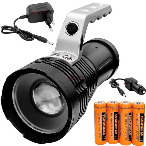 Holofote Lanterna Portátil Recarregável de Alto Brilho Led 2999000 Lumens Farolete com Power Bank 4