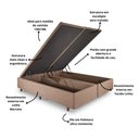 Ver imagem 4 de Cama Box Baú Casal Bipartido 138x188x42cm Linho com Pistão a gás
