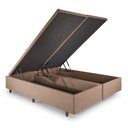 Ver imagem 3 de Cama Box Baú Casal Bipartido 138x188x42cm Linho com Pistão a gás