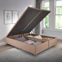 Ver imagem 1 de Cama Box Baú Casal Bipartido 138x188x42cm Linho com Pistão a gás