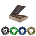 Ver imagem 5 de Cama Box Baú Casal Bipartido 138x188x42cm Linho com Pistão a gás