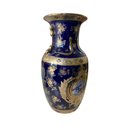 Ver imagem 4 de Vaso Decorativo em Porcelana Azul e Dourado 34x17cm ? Luxo para Sua Casa
