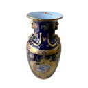 Ver imagem 3 de Vaso Decorativo em Porcelana Azul e Dourado 34x17cm ? Luxo para Sua Casa