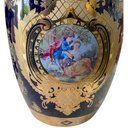Ver imagem 5 de Vaso Decorativo em Porcelana Azul e Dourado 34x17cm ? Luxo para Sua Casa