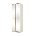 Ver imagem 2 de Guarda Roupa 2 Portas com Espelho 3 Gavetas Seletto Marrom/Areia HP/Jequitiba