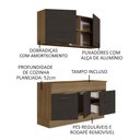 Ver imagem 5 de Armário de Cozinha Compacta 150cm Rustic/Preto Agata Madesa 01