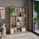 Ver imagem 2 de Estante para Livros 180cmx120cm 5 Prateleiras Seattle Yescasa