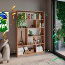 Ver imagem 6 de Estante de Livros 120 cm X 180 cm 5 Prateleiras Seattle Yescasa Marrom/Amadeirado Montana
