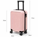 Ver imagem 6 de Mala Viagem Bordo Anac 10kg Abs Rigida 4 Rodinhas 360 Cadeado Senha Antifurto Rosa