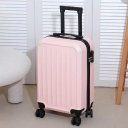 Ver imagem 2 de Mala Viagem Bordo Anac 10kg Abs Rigida 4 Rodinhas 360 Cadeado Senha Antifurto Rosa