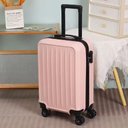 Ver imagem 1 de Mala Viagem Bordo Anac 10kg Abs Rigida 4 Rodinhas 360 Cadeado Senha Antifurto Rosa