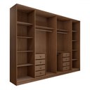 Ver imagem 4 de Guarda-roupa Casal Ravena 6 Portas 8 Gavetas com Espelho Cinamomo - Panorama Móveis