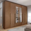 Ver imagem 1 de Guarda-roupa Casal Ravena 6 Portas 8 Gavetas com Espelho Cinamomo - Panorama Móveis