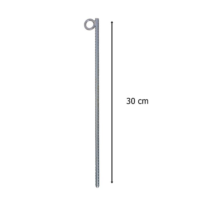 Estaca Para Barraca 30 Cm Aço 6 Mm Galvanizado 06 Unidades - 2