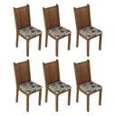 Ver imagem 1 de Kit 6 Cadeiras 4290 Madesa Rustic/floral Hibiscos