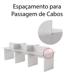Estação de trabalho ilha 6 Lugares Cor:Bianco - 3