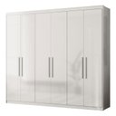 Ver imagem 1 de Guarda Roupa Casal Venice 62080 Branco Brilho - Demóbile