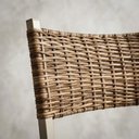 Ver imagem 3 de Kit 4 Cadeiras Atlanta Corino Preto e Rattan Carvalho Tubo Champanhe