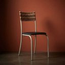 Ver imagem 4 de Kit 4 Cadeiras Atlanta Corino Preto e Rattan Carvalho Tubo Champanhe