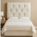 Ver imagem 2 de Cabeceira Cama Box Casal Queen Size 160cm Eloá Estofada Suede Veludo Premium Branco