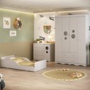 Ver imagem 1 de Quarto Infantil Completo com Minicama Montessoriana Sonho Multimóveis MP4886 Off White