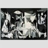 Quadro Picasso Guernica Vinil Moldura Preta 30X20Cm - 2