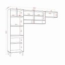 Ver imagem 2 de Cozinha Compacta + Balcão Atenas 9 Portas 1 Gaveta MDF-MDP 249,7cm Off White