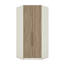 Ver imagem 2 de Guarda Roupa Canto Closet Modulado 2 Portas 3 Gavetas Marrom/Areia HP/Jequitiba