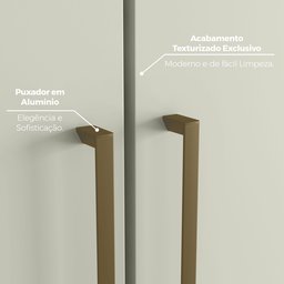 Guarda Roupa Canto Closet Modulado 2 Portas 3 Gavetas   - 5