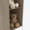 Ver imagem 6 de Guarda Roupa de Bebe 3 Portas 2 Gavetas 2 Nichos Pique-Esconde Marrom/Rústico/Branco