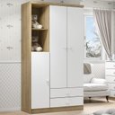 Ver imagem 1 de Guarda Roupa de Bebe 3 Portas 2 Gavetas 2 Nichos Pique-Esconde 