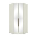Ver imagem 2 de Guarda Roupa Canto Closet Modulado 2 Portas e 3 Gavetas com Espelho e LED Branco/Areia HP