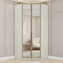 Ver imagem 1 de Guarda Roupa Canto Closet Modulado 2 Portas e 3 Gavetas com Espelho e Led