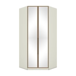 Guarda Roupa Canto Closet Modulado 2 Portas e 3 Gavetas com Espelho e LED Marrom/Areia HP/Jequitiba - 2 Guarda Roupa Canto Closet Modulado 2 Portas e 3 Gavetas com Espelho e LED Marrom/Areia HP/Jequitiba - 2