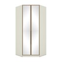 Ver imagem 2 de Guarda Roupa Canto Closet Modulado 2 Portas e 3 Gavetas com Espelho e LED Marrom/Areia HP/Jequitiba