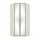 Ver imagem 2 de Guarda Roupa Canto Closet Modulado 2 Portas e 3 Gavetas com Espelho e Led