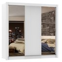 Ver imagem 3 de Guarda-roupa Casal Madesa Lyon Plus 3 Portas de Correr com Espelhos 4 Gavetas